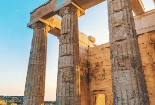 Akropolis i Aten, en historisk ruin