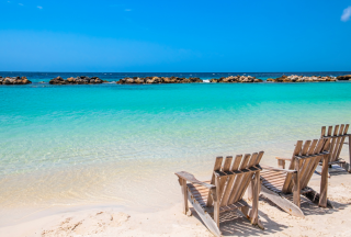 Härlig strand på Curacao